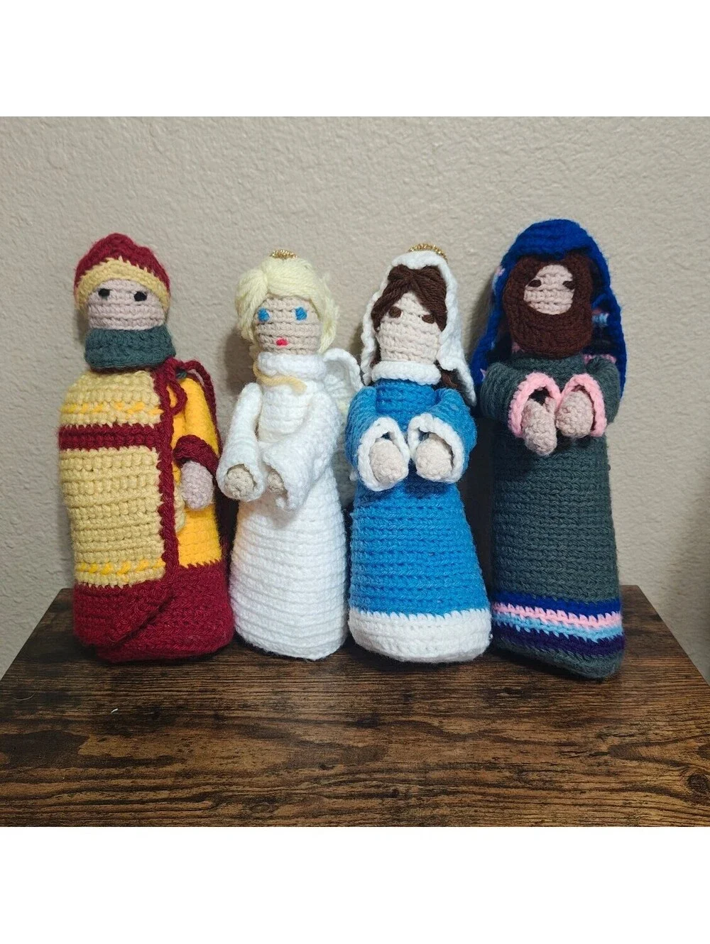 Handmade Crochet Nativity Set 12-Piece Amigurumi Christmas Decor